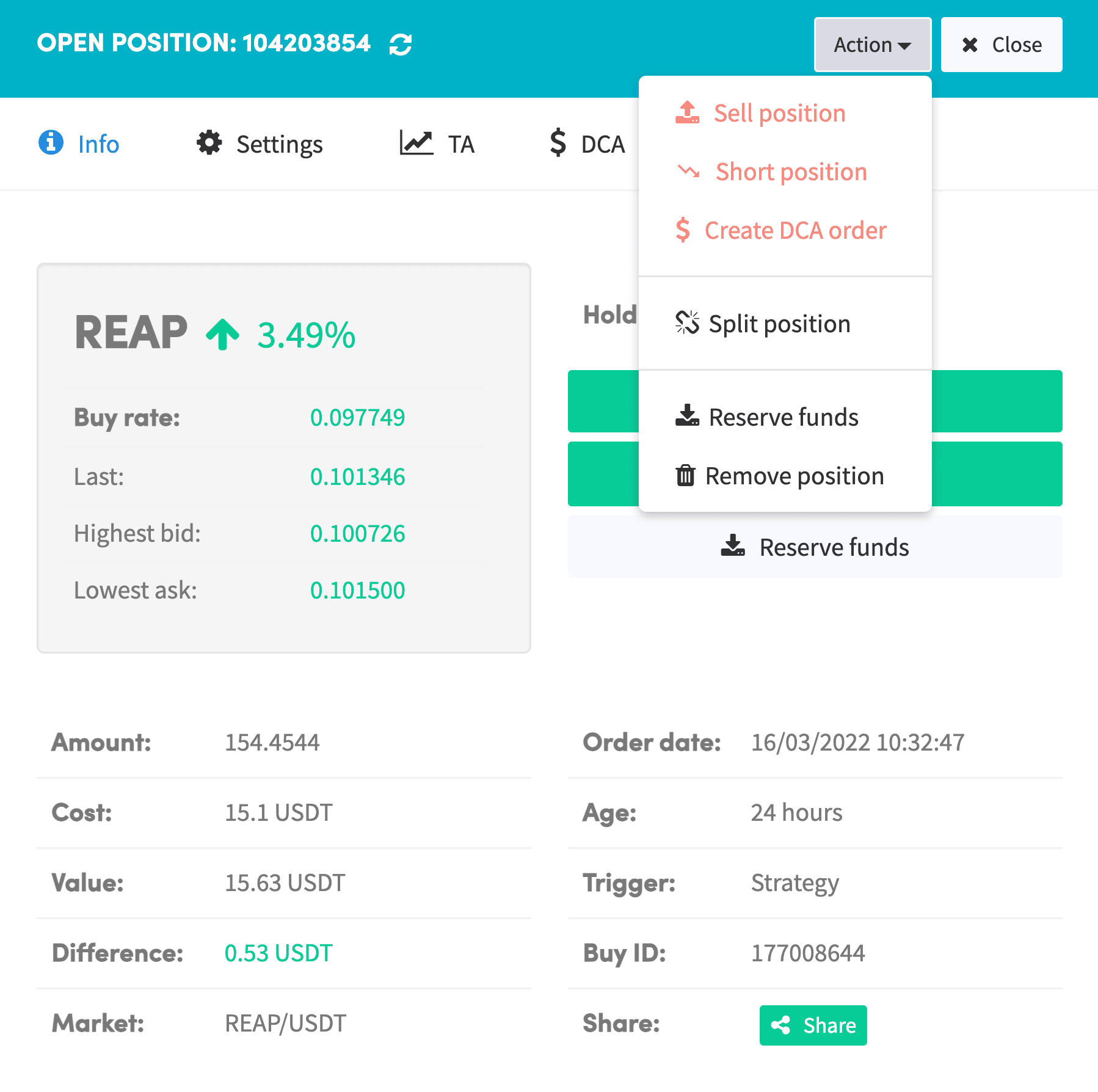 Cryptohopper DCA easily applied